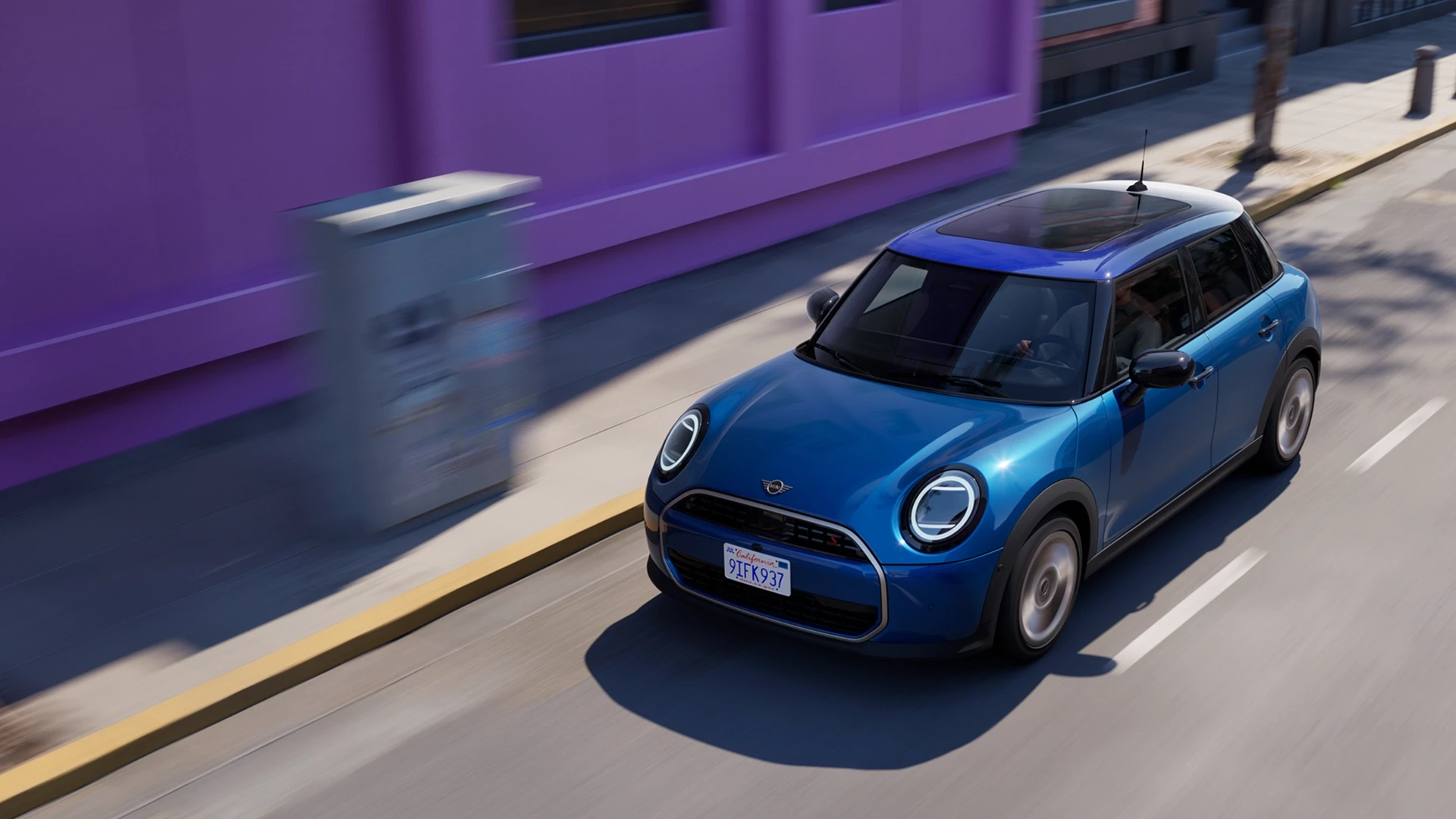 MINI Cooper 5-Door - side view – Icy Sunshine