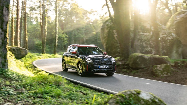 MINI John Cooper Works Countryman driving on country road